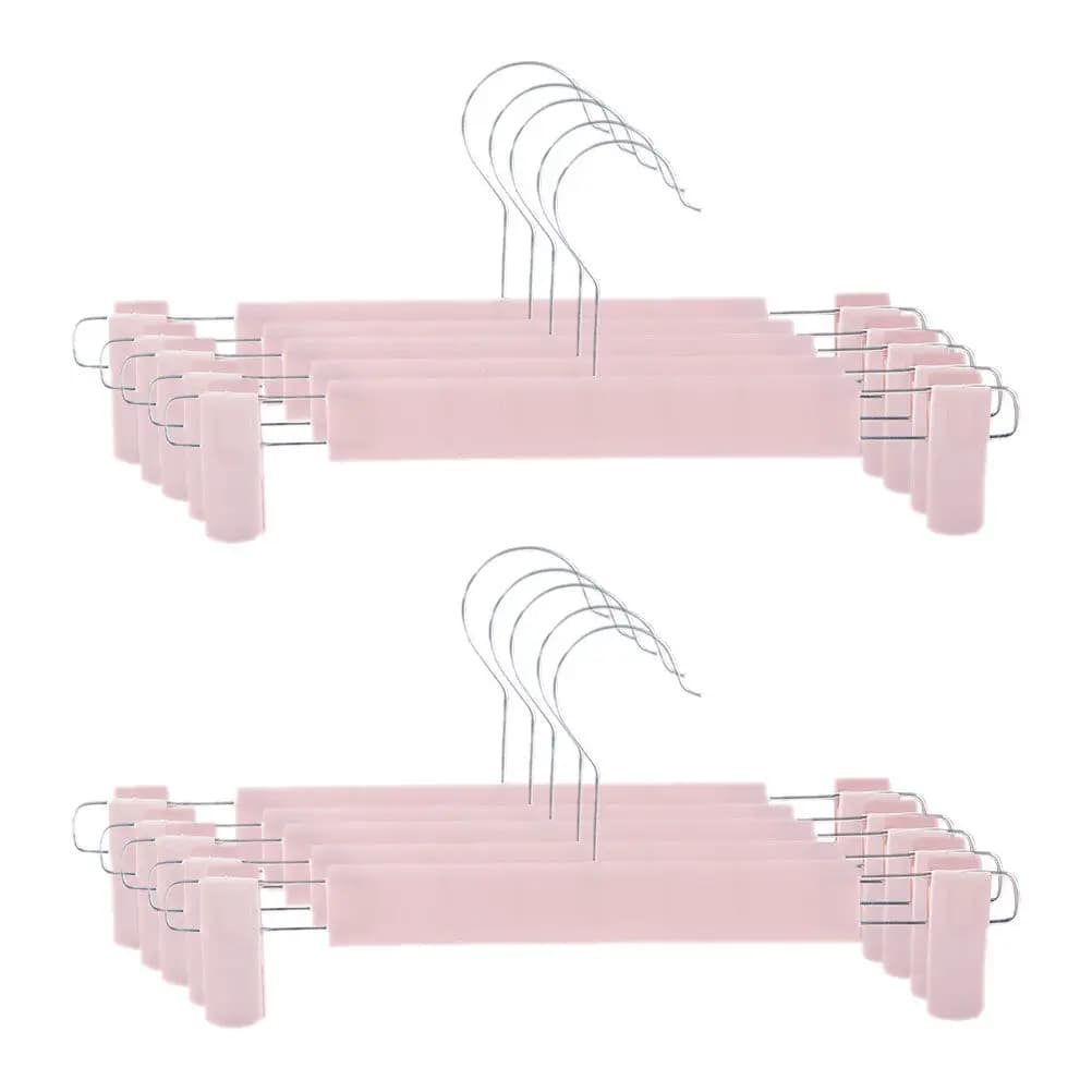10pcs Non-Slip Plastic Pants Clips Household Coat Hanger Adjustable Clothes Clips Skid-Resistant Laundry Hangers Pants