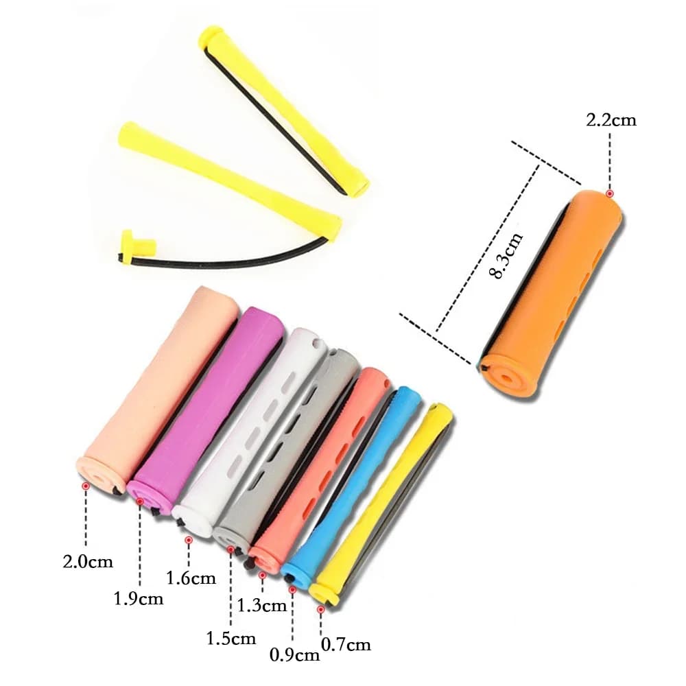 10 pcs Bigodini Perm Heat-Free Auction Short Wave Dresses Bigodino Hair Perming Rod Hair Curling Rollers Curling Tool Wave Roller