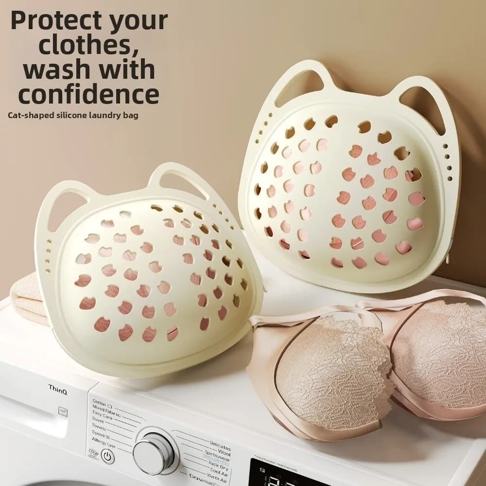 Silicone bra wash bag, anti-crowding, reusable, bra protection, underwear washing bag, light mesh design and quarry