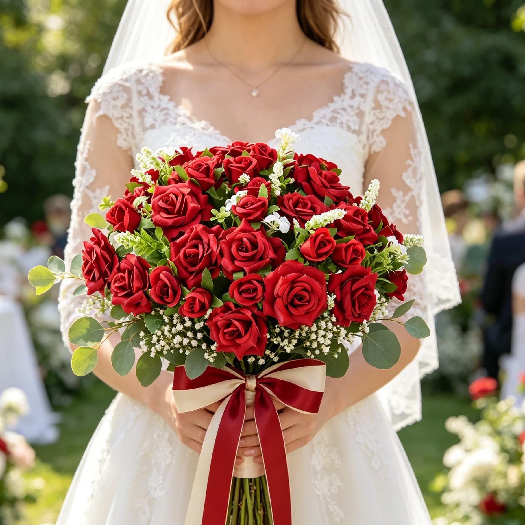 Artificial Silk Roses Flowers Wedding Bridal Faux Bouquets Holiday Home Room Table Decorations Outdoor Garden Handmade DIY Props