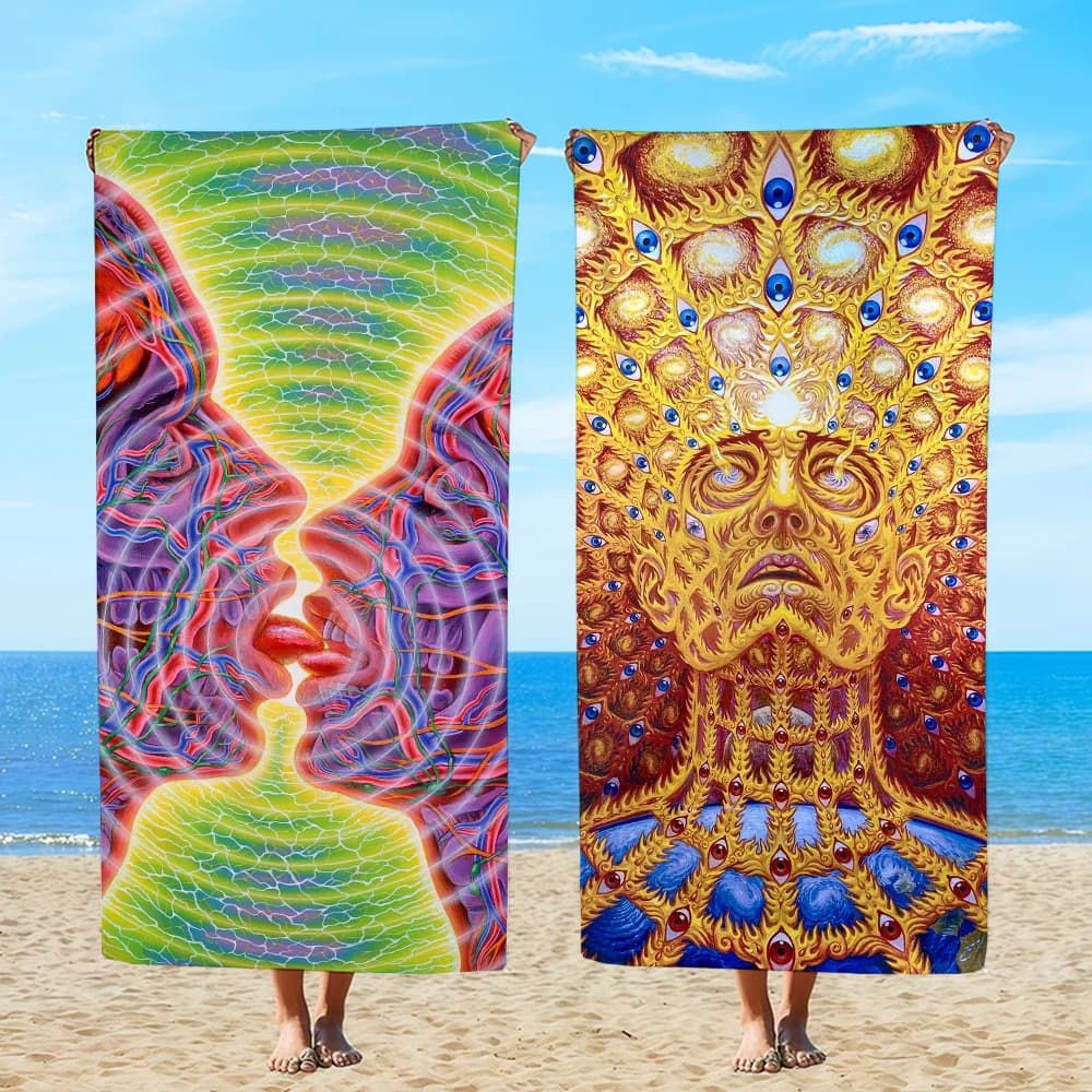 Large seabed in fabric, grey, fast drying, lightweight and portable, ideal for camping, swimming pool and trips.