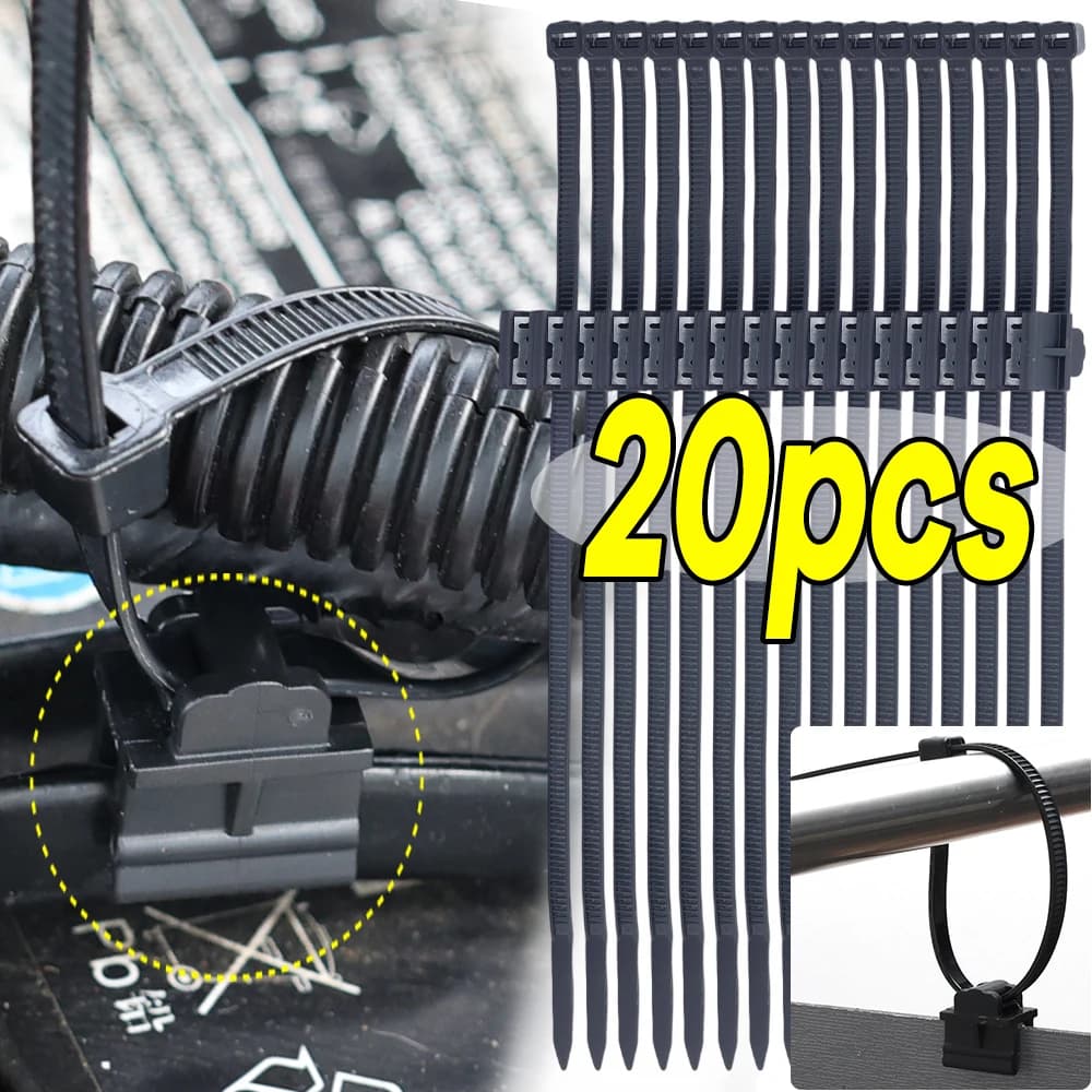 Fascette per cavi per auto in nylon, bordo del pannello, fibbia a scatto, fascette per fissaggio, fascette autobloccanti, clip universale per cavi elettrici automobilistici
