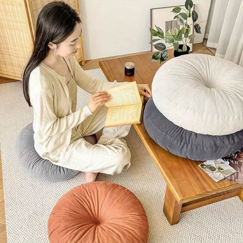 Thick Round Cushion Made of Soft And Breathable Fabric, Suitable for Yoga And Meditation, Japanese Tatami Floor Mat