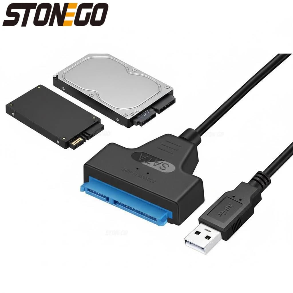 STONEGO Cavo USB SATA 3 da Sata a USB 2.0 Adattatore USB2.0 Tipo C per trasferimento dati da disco rigido SSD HDD esterno da 2,5 pollici