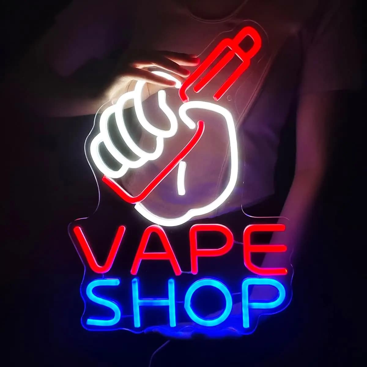 VAPE Shop Neon Teaching for Smoke Shop LED Light Up E-cigar Business Store Sign Logo Wall Decoration Birthday Dad Huge Gift