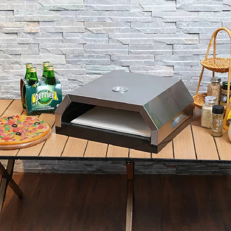 Forno Portatile in Acciaio Inox per Cuocere il Pane con Pietre per Pizza