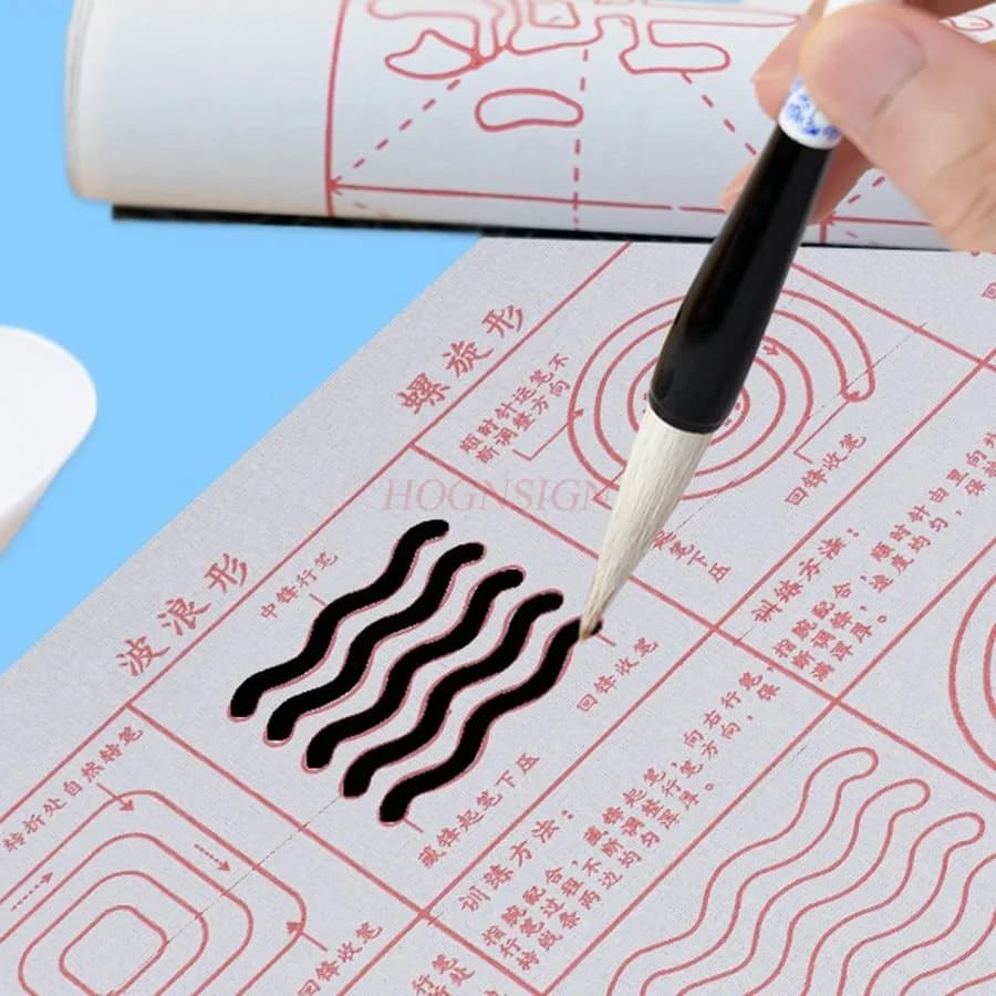 1set Beginners practicing calligraphy with a thick blank water washed cloth set, specifically designed for calligraphy practice