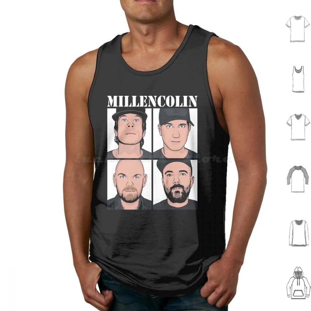 Millencolin Band Tank Tops Vest Sleeveless Life On A Plate Use Your Nose Punk Skate Punk Pop Punk Nikola ? Ar ? Evi ?