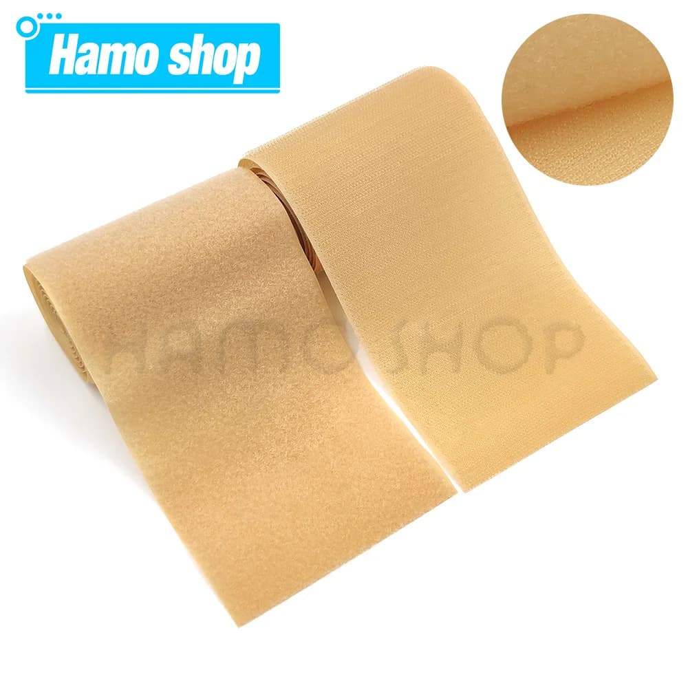 Nastro in velcro senza adesivo da 10 cm di larghezza, nastro magico per cucito, striscia adesiva per abbigliamento, colore kaki