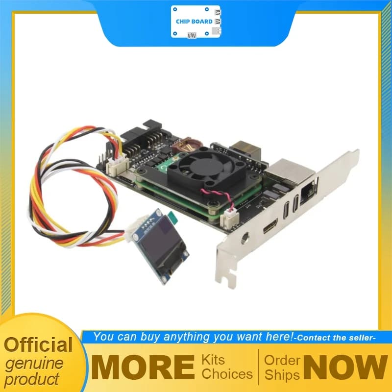 Geekworm X651 V1.0 KVM IP Kit for Raspberry Pi CM4, PCIe Card, Control and Remote Monitoring Open-Source