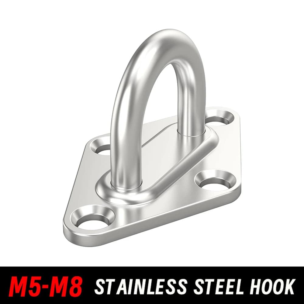 1-10 pezzi gancio da parete con anello in fiocco piastra per occhiello fissa per impieghi gravosi ganci per amaca a forma di U accessori Hardware per fibbia della porta del ponte