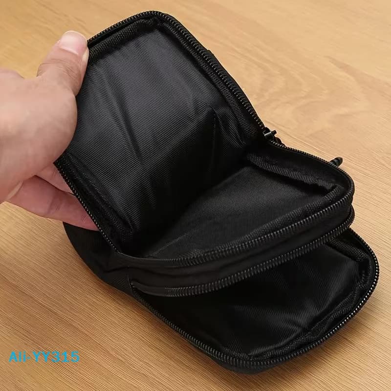 【Y】Borsa verticale da cintura, marsupio da uomo per cellulare, custodia Molle, piccola borsa tattica da cintura per riporre oggetti