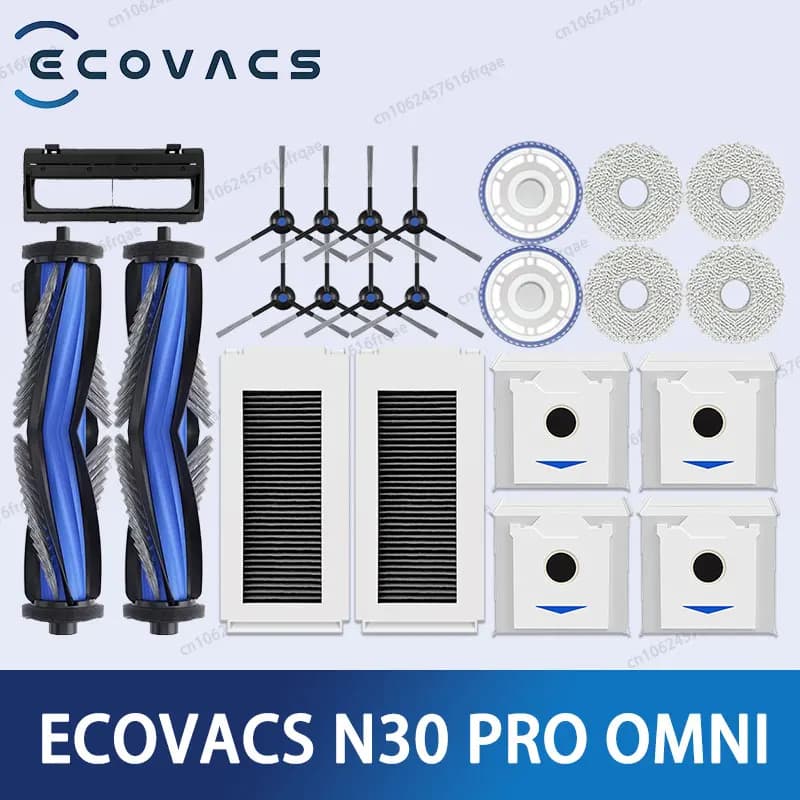 ECOVACS Deebot N30 PRO OMNI /YDLX11-1 Accessori Spazzola laterale principale Mop Panno Filtro HEPA Sacchetto per la polvere Robot Aspirapolvere Pezzi di ricambio