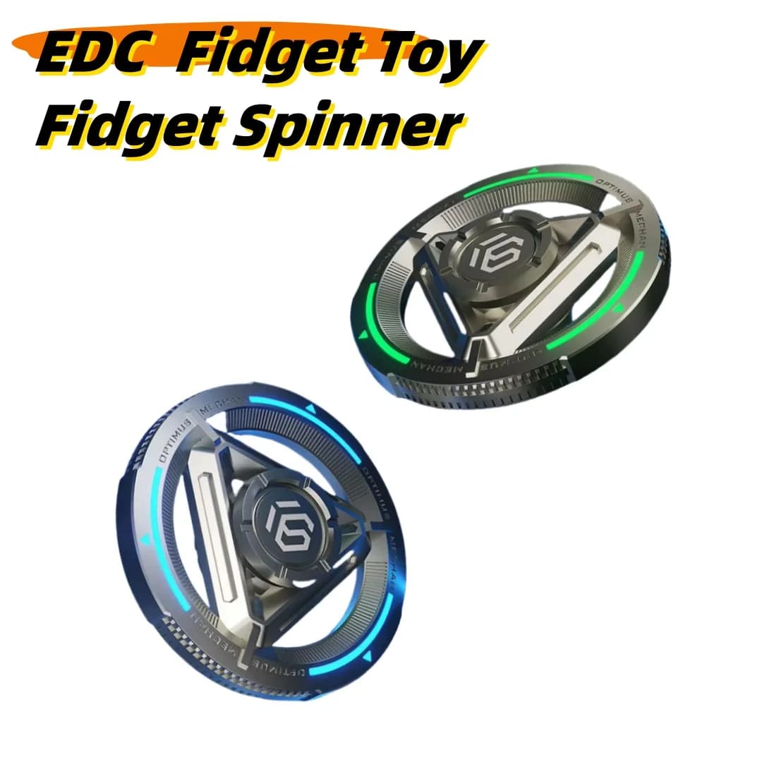 YIJOO Fidget Spinner in metallo per adulti, giocattolo antistress anti-ansia con rotazione giroscopica liscia, regalo durevole per Focus & Calmante