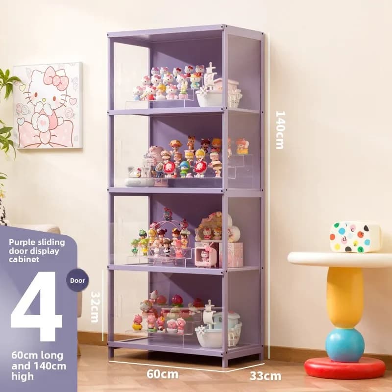 Vetrina Espositiva Multifunzionale Trasparente per Action Figure, Bambole, Blind Box e Contenitori per Bambole