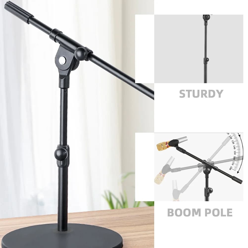 Braccio per microfono allungabile regolabile da 50 cm con asta telescopica Braccio per microfono portatile con asta per microfono Braccio per microfono di estensione per supporto per microfono
