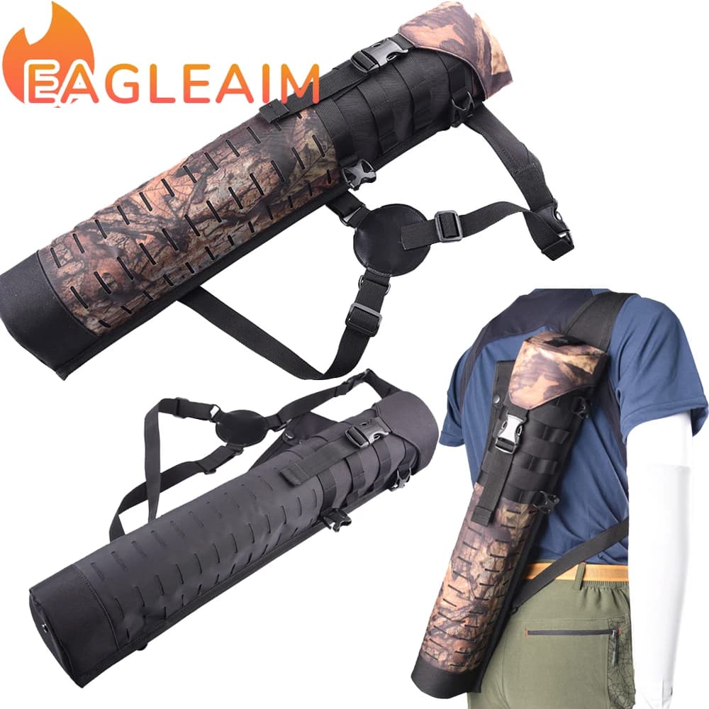 Multifunctional Cylinder Arrow Pot Single Shoulder Bag with Hanging Belt - Storage Quiver for Hunting Archery Accessories