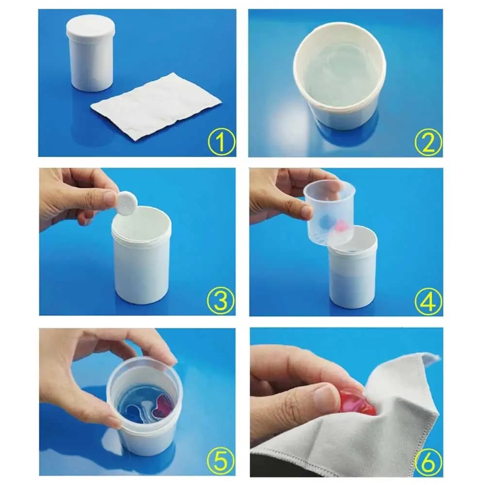 6pcs/Card For BTE Hearing Aid Earmold Cleaner Cleaning Tablet