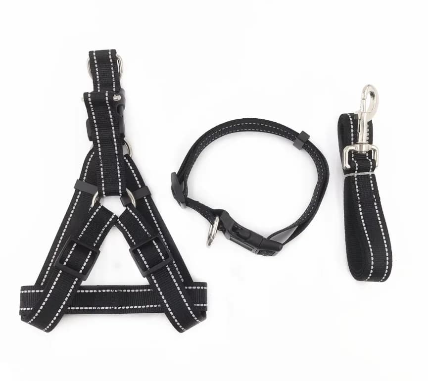 Hot Sale Custom Pet Collar and Harness Reflective Strap Webbing Dog Collar Dog Collars and Leash Set With Safty High Quality