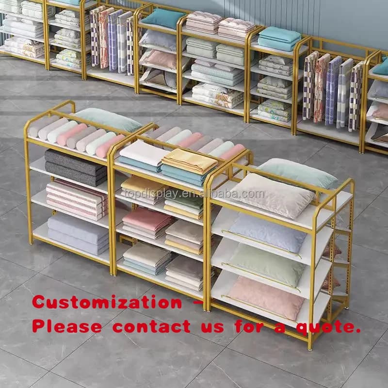 custom.Household Bedding Display Shelf Furniture Store Scarf and Bed Sheet Display Stand Wooden Pillow Quilt Cover Storage Racks
