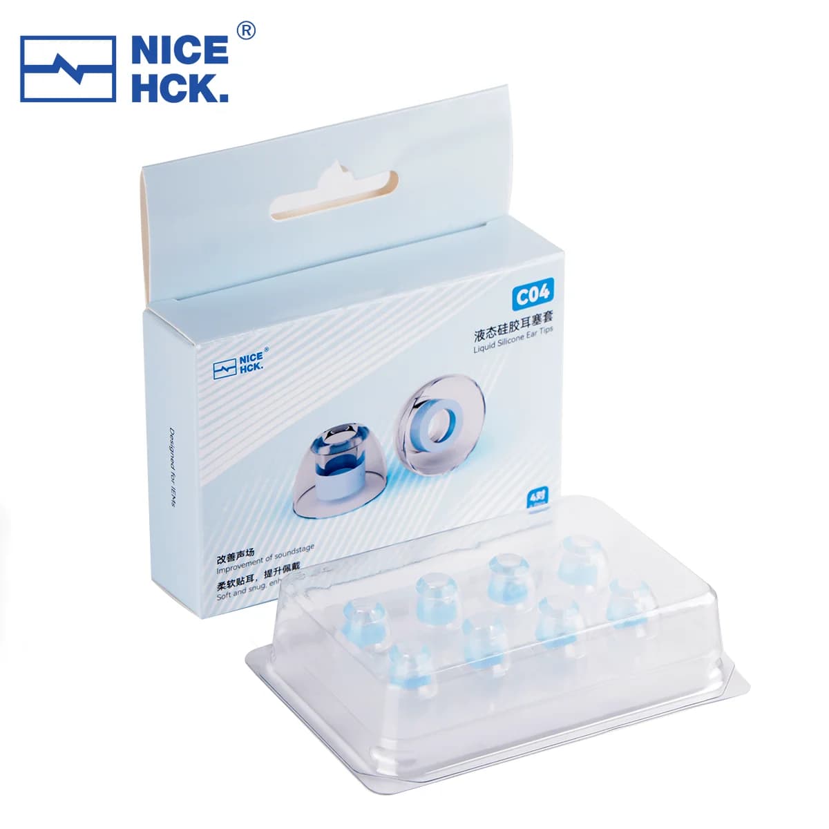 NICEHCK C04 Liquid Silicone Eartips Noise Lsolating Soft Expand Soundstage IEMS Accessory for NX8 Himalaya DaVinci Explorer GATE