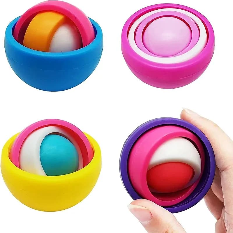 Divertente Infinite Flip 3D Palla Giroscopio Agitarsi Giocattoli per I Bambini Adolescenti Ragazzi Ragazze Adulti ADHD Autismo Alleviare Lo Stress Dito Giroscopio Spinner