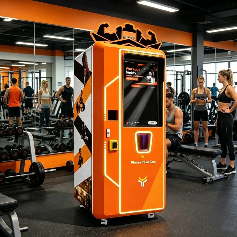 Distributore Automatico di Frullati Proteici Commerciale, Sistema di Distribuzione Bevande per Bar Nutrizionali e Palestre, Personalizzabile