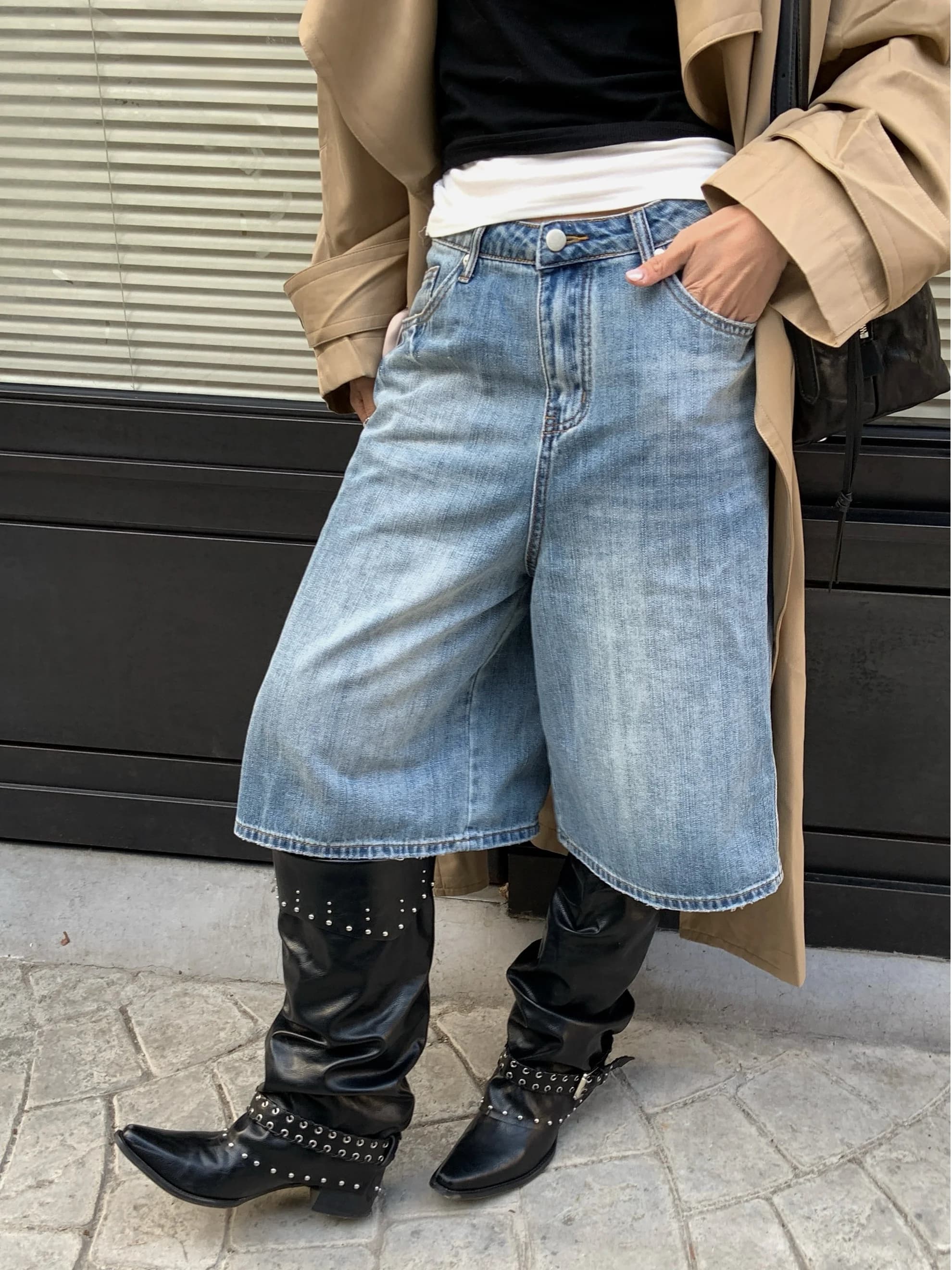 Casual Loose Women's Five-Point Jeans Low Waist Zipper Closure Classic Color Versatile Design Comfortable Fit Autumn Wear