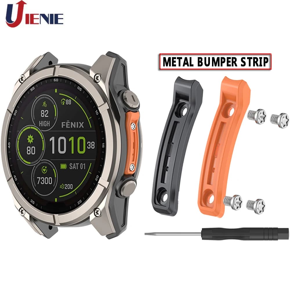 Striscia paraurti orologio di ricambio per Garmin Fenix 8 Pro/Tactix 8/Quatix 8/Fenix8 47 e 51MM Striscia anticollisione decorativa in metallo