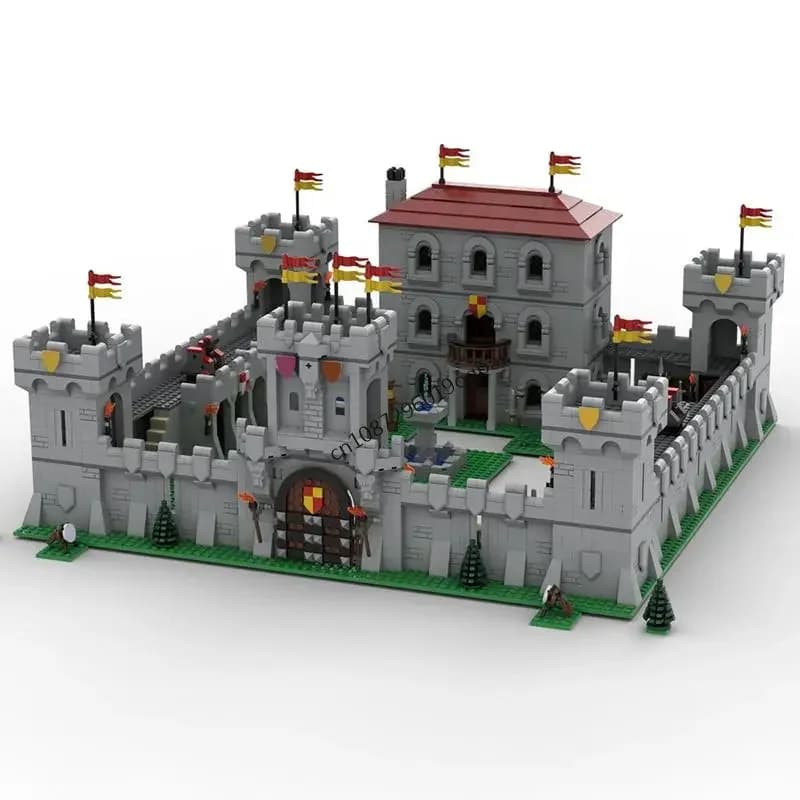 New 4561Pcs Moc European Medieval Street View Training Fortress Castle Model Diy Creative Ideas Toy Birthday Gifts Custom Puzzle