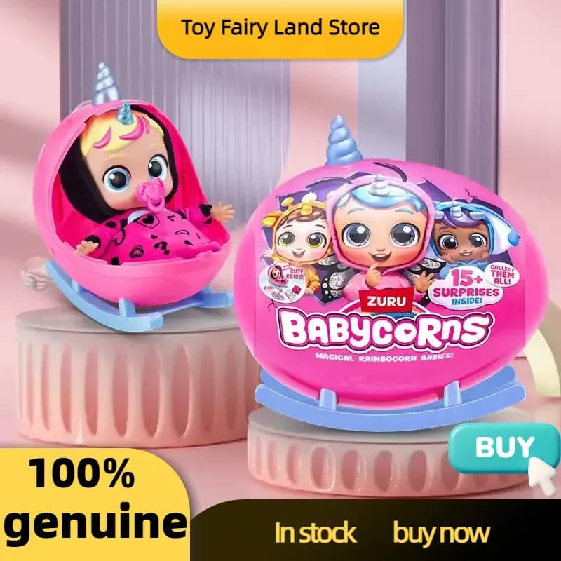 Zuru Babycorns Rainbocorn Babies Serie Magica Blind Box, Giocattolo Unicorno alla Moda con Simpatiche Cucce, Regalo Educativo per Bambine
