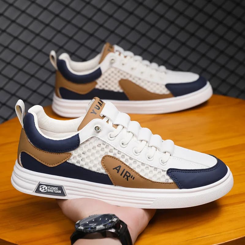 2025 Men's Shoes Low Sneakers Outdoor Trendy Light Men's Moccasins Slip on Non-slip Running Shoes Casual Net Flat Shoes