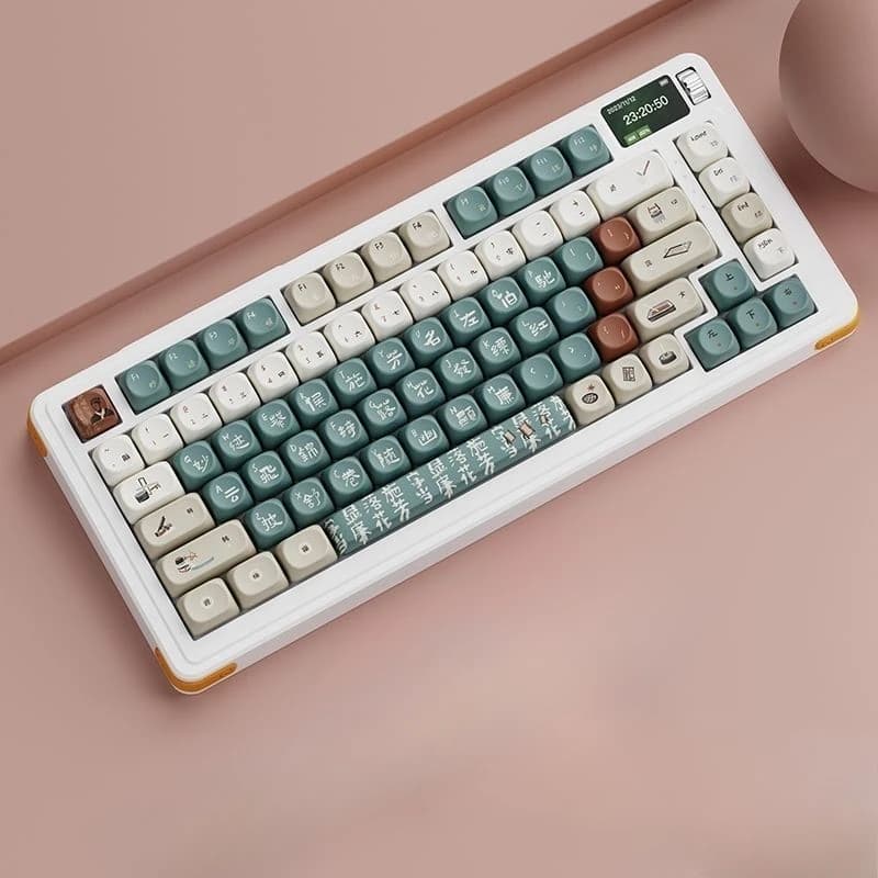 Bookish paper art tema keycap sublimazione a caldo materiale di processo PBT altezza OQO set completo di graziose tastiera personalizzata