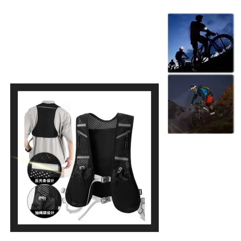 Outdoor Sports Vest Bag Light Running Moisturizing Bag Cell Phone Holder Climbing Hiking Bicycle Workwear Backpack
