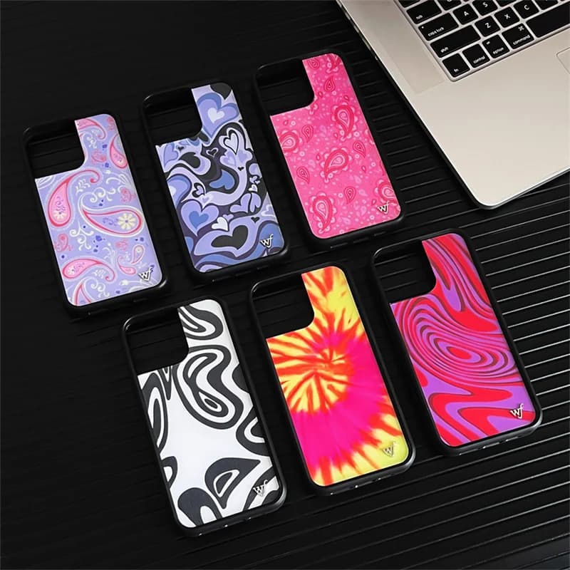 Custodia per telefono modello gocciolina d'acqua 3D Wildflower per iPhone 17 16 15 14 13 Pro Max Plus WF splendido colore simpatico cartone animato Cover Funda