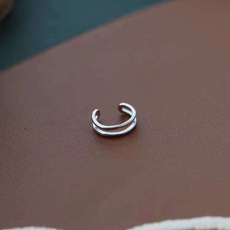 Orecchini geometrici in argento sterling 925 alla moda semplici senza fori per le orecchie, regalo di design per ragazze, gioielli eleganti per le donne