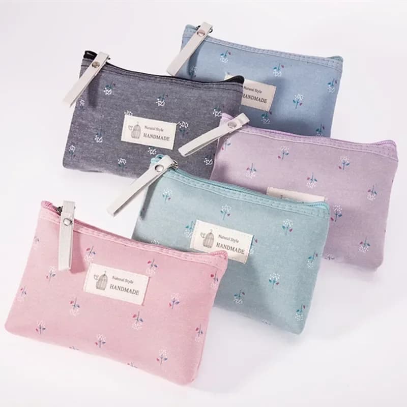 Women's Small Floral Cosmetic Makeup Bag Neceser Travel Bag Storage Organizer Hinge Washer Bags For Makeup Bags Bag Ondertekтичка