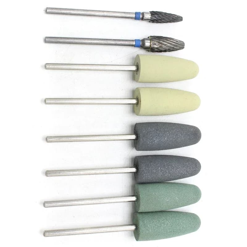 8 Pz/set HP Base In Resin Dentale Frese For Acrylic Polishing Kit Drill Polisher Rotating Dentist Laboratory Tool 2.35mm