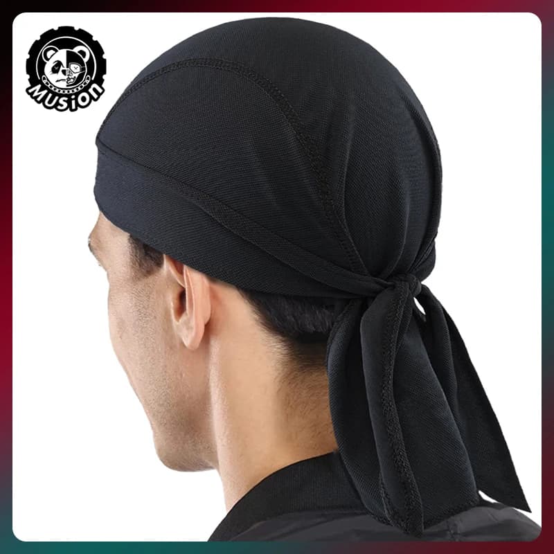 Musion Passamontagna Cappello da pirata - Berretto foderato per casco in rete traspirante che assorbe il sudore per la sicurezza del cantiere e della moto