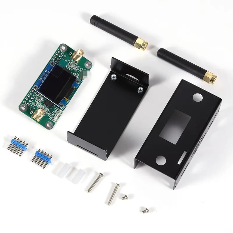 Hotspot Duplex MMDVM hs dual hat UHF VHF with integrated antenna, support P25 DMR YSF for Raspberry Pi + OLED + metal case