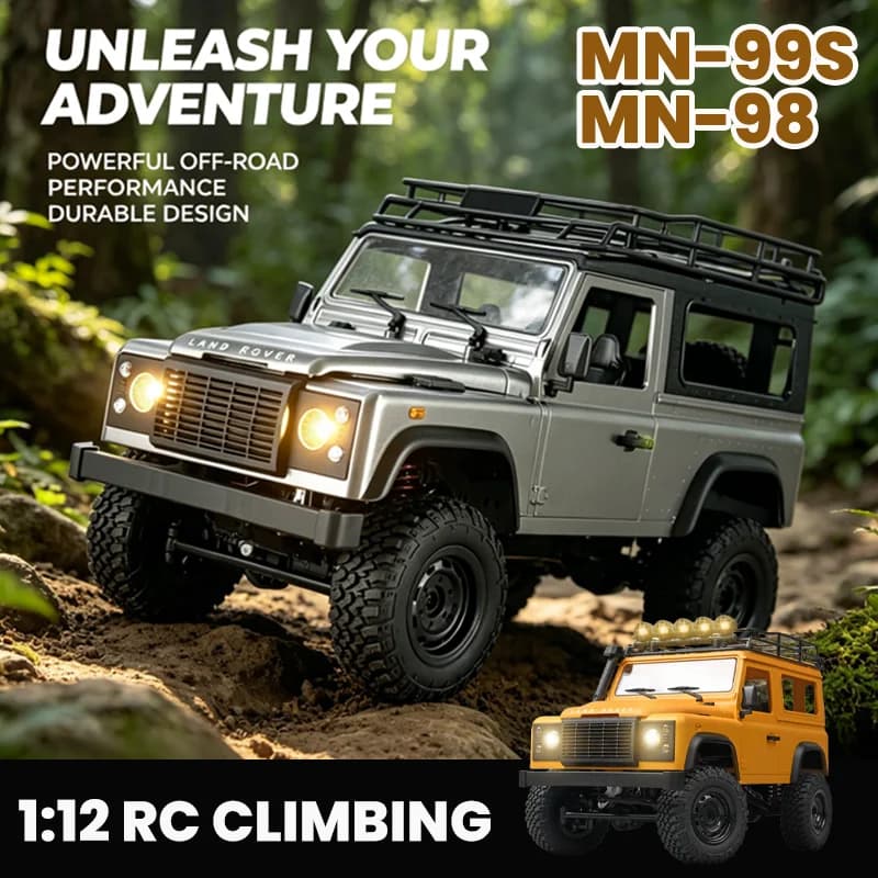 2026 Nuovo MN99s MN98 2.4G - Auto radiocomandata in scala 1:12 - Modello MN Rock Crawler Defender 4x4 - Camion fuoristrada - Giocattoli radiocomandati - Regali per bambini