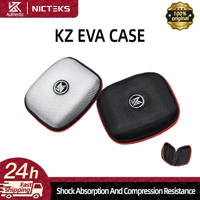 KZ Custodia per auricolari EVA Scatola per cuffie quadrata portatile Custodia per cuffie Organizzatore Custodia per auricolari Borsa con cerniera EVA