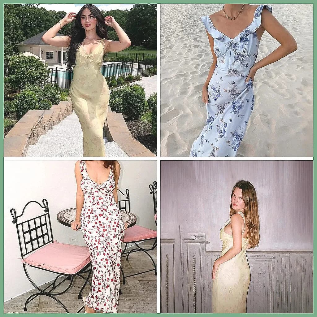 Sexy Floral Summer Dress with V and Back Neck Discovery with Women's Laces (74 characters)