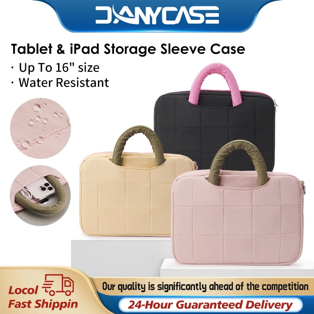 Borsa per tablet 14 15,6 pollici per iPad 11th a16 custodia 10th Generation per MacBook Samsung Xiaomi borsa con cerniera impermeabile