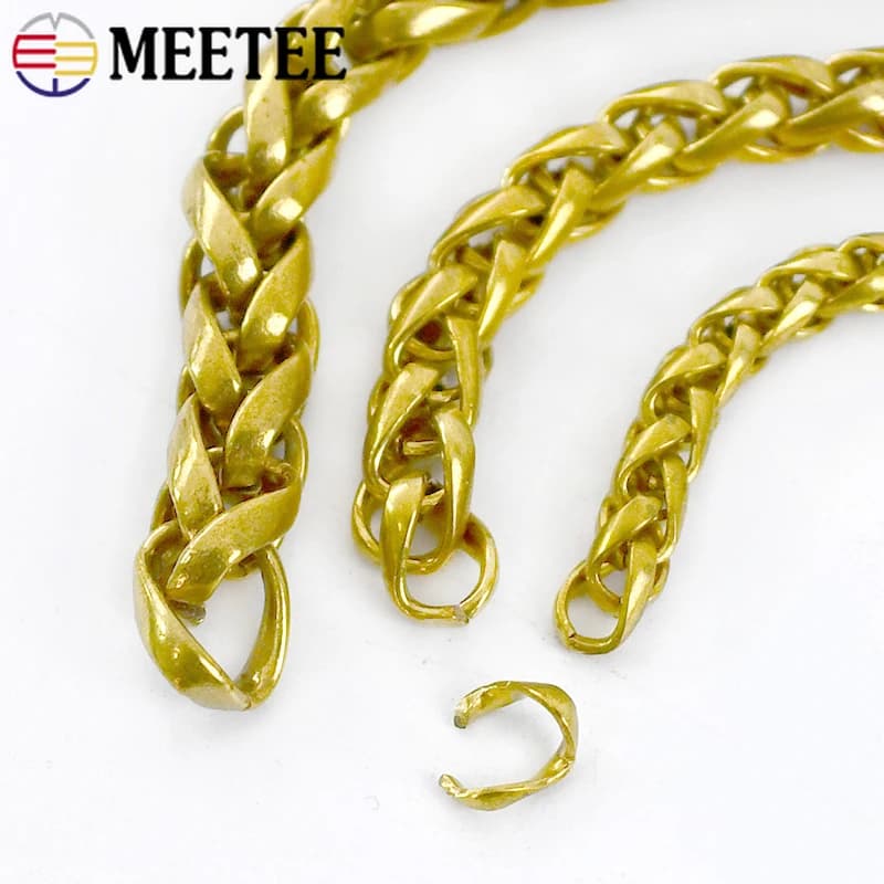 4/6/8/10mm Borsa in ottone massiccio Catena Pantaloni da uomo Cintura Sling Borse Strap Clip Fibbia Portachiavi Jeans Portafoglio Borse Catene Accessori