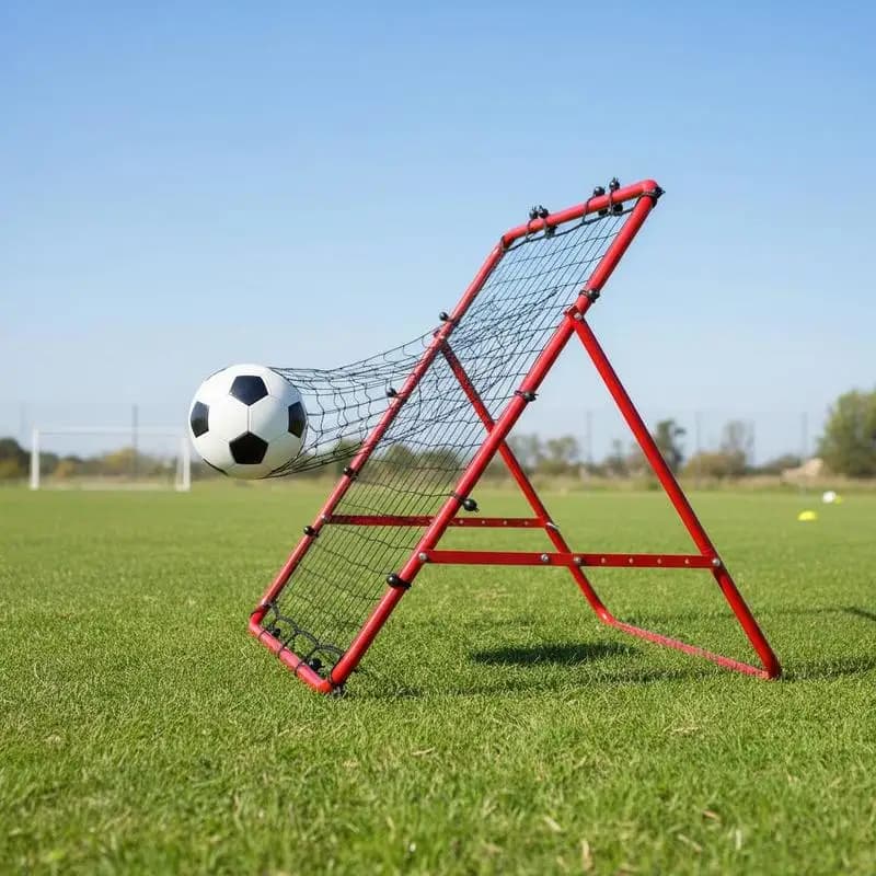 Spedizione gratuita - Rete da allenamento per calcio 39"x39" per giardino, parco, area giochi, telaio pieghevole ad angolo regolabile, rete ad alta resilienza