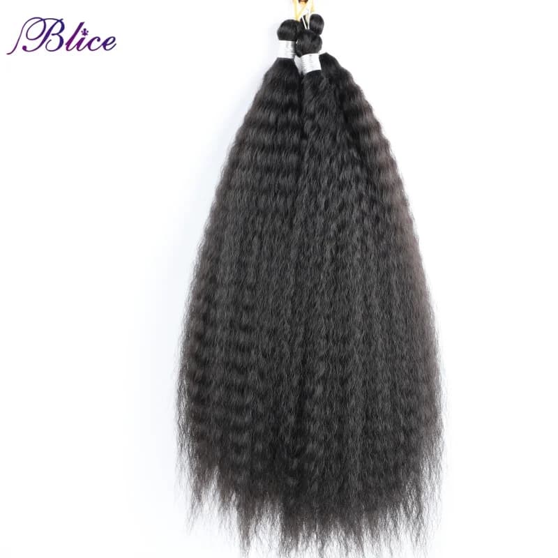Fasci di capelli intrecciati all'uncinetto sintetici da cucire nelle estensioni dei capelli ricci afro crespi Treccia con gancio per capelli finti 3 pezzi