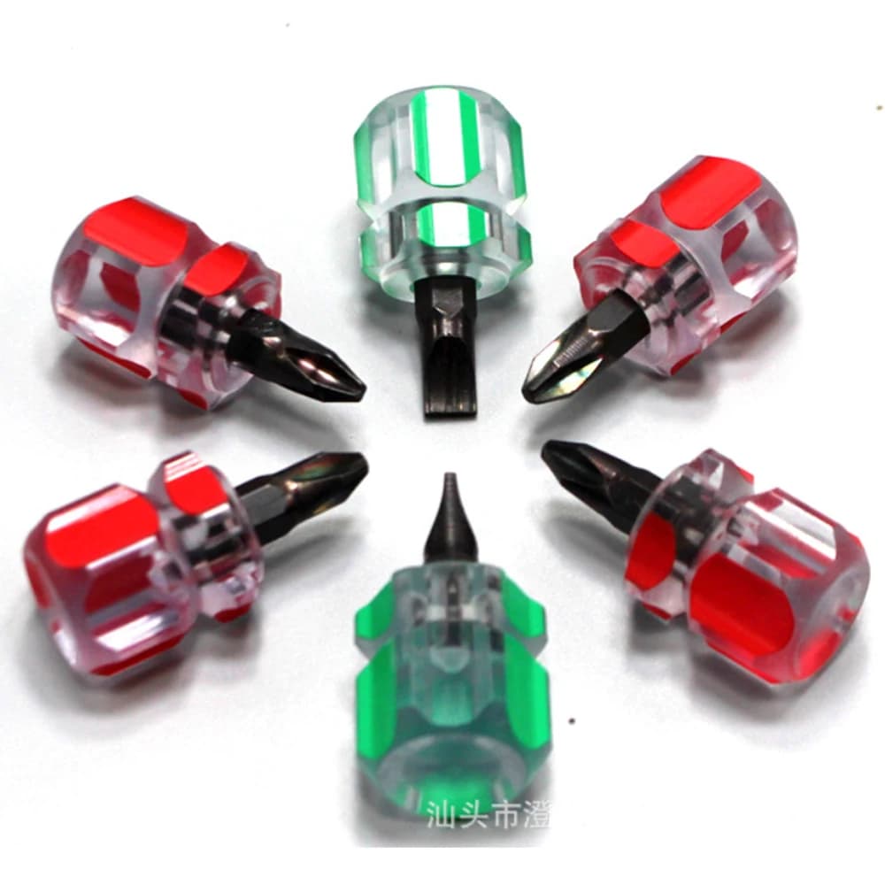 Kit di cacciaviti Set Mini piccolo cacciavite portatile a testa di ravanello Strumenti di riparazione auto di precisione Utensili manuali di riparazione con manico trasparente