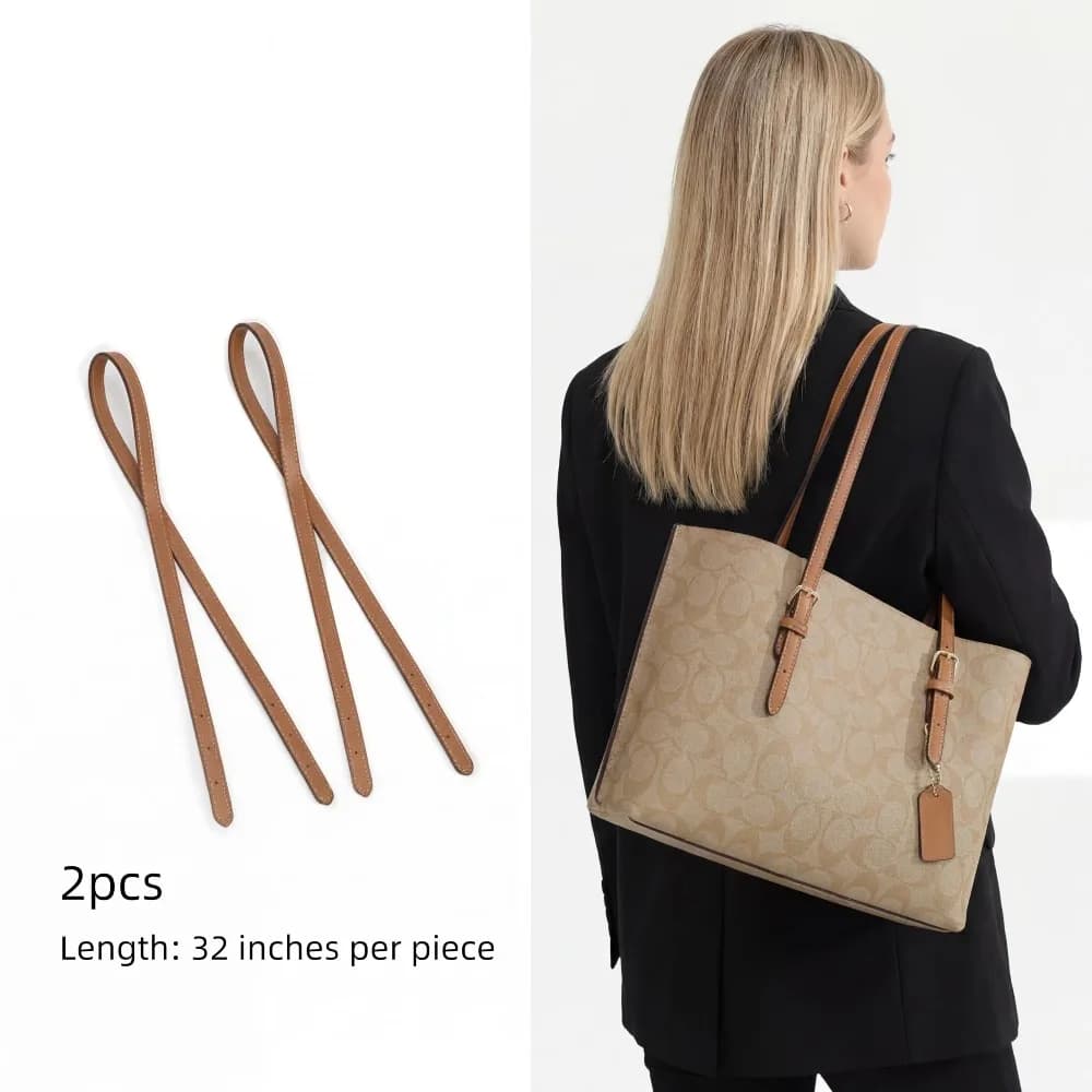 2 Pezzi Tracolla Regolabile in Pelle per Borsa, Manico di Ricambio, Cinghia a Tracolla, Estensione per Borsa a Spalla da Donna, Accessorio per Borsa Sottobraccio