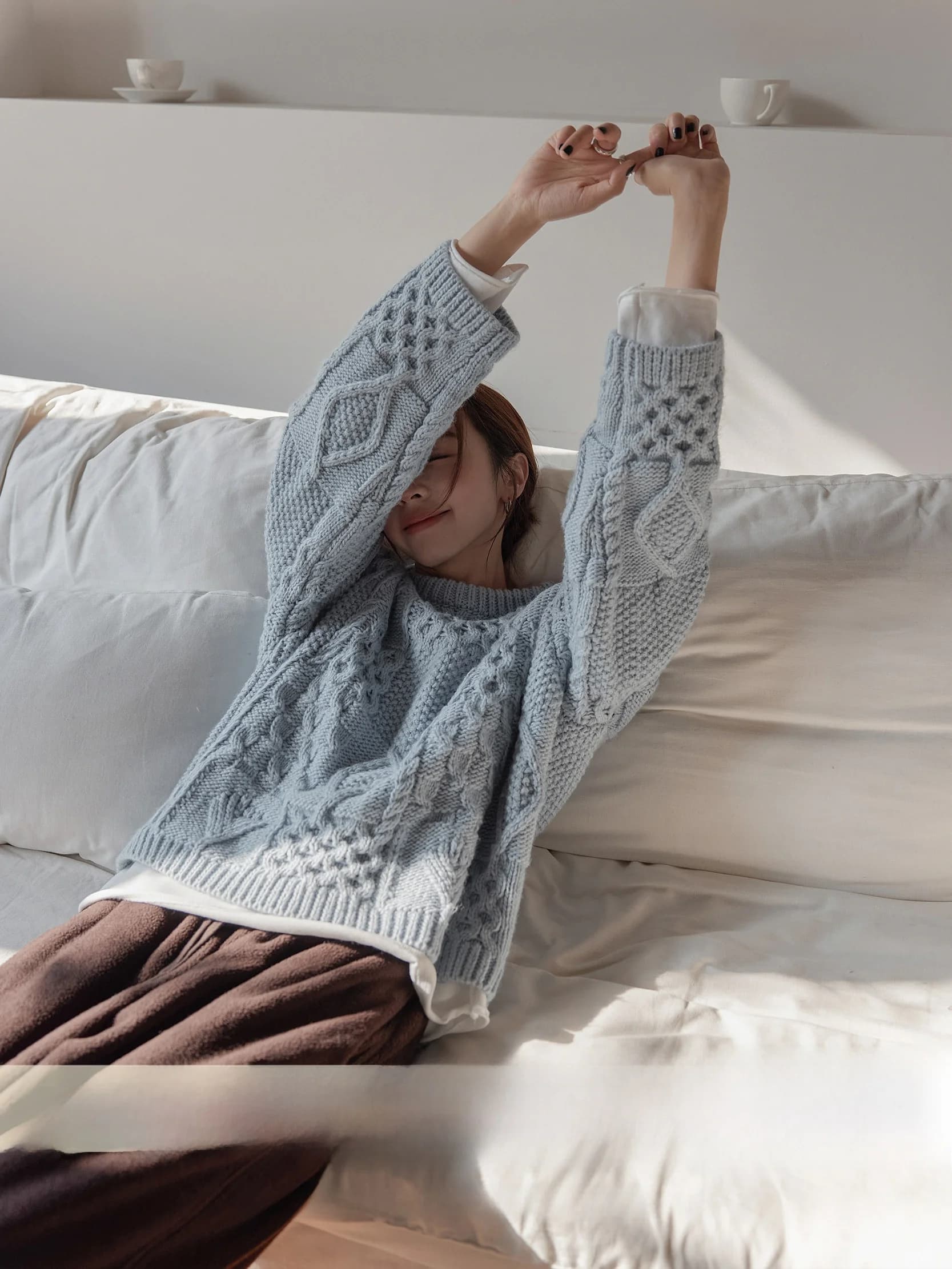 Maglione VNOOK Thiened a maglia grossa da donna, autunno inverno, stile coreano, girocollo, lavorato a maglia, con torsioni tridimensionali